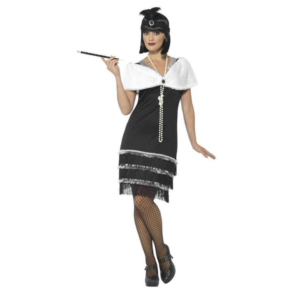 Smiffys Womens/Ladies Flapper Costume Set / Black